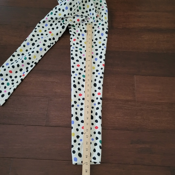 Hanna Andersson Girls White Multicolor Polka Dot Leggings Size 12 Pull-On Comfy - Picture 7 of 7